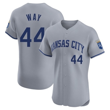 Beck Way Men's Elite Kansas City Royals Gray Road Jersey