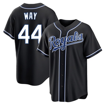 Beck Way Men's Replica Kansas City Royals Black Fashion Out Jersey