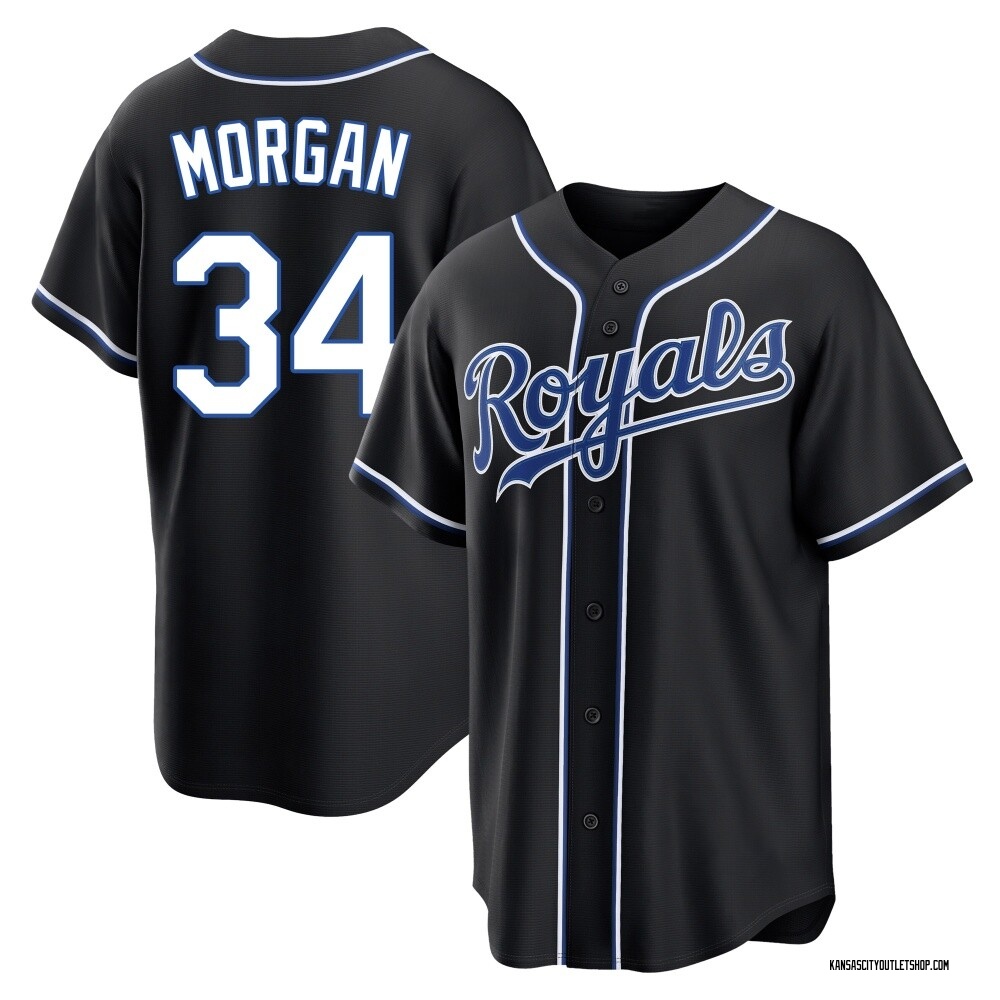 Eli Morgan Men's Replica Kansas City Royals Black Fashion Out Jersey