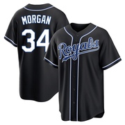 Eli Morgan Men's Replica Kansas City Royals Black Fashion Out Jersey