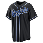 Eli Morgan Men's Replica Kansas City Royals Black Fashion Out Jersey