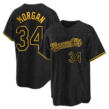 Eli Morgan Men's Replica Kansas City Royals Black Snake Skin City Jersey