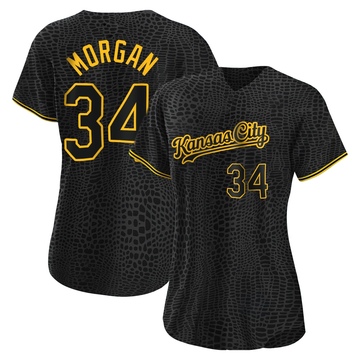 Eli Morgan Women's Replica Kansas City Royals Black Snake Skin City Jersey