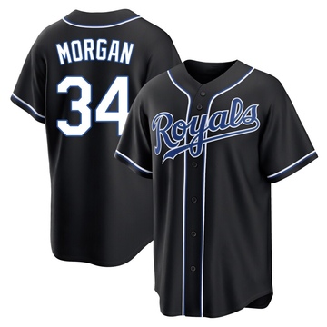 Eli Morgan Youth Replica Kansas City Royals Black Fashion Out Jersey